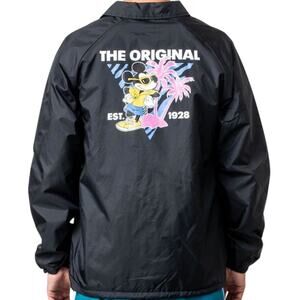Vans x Disney Torrey 80s Mickey Mouse Jacket Adult XXL Black Windbreaker New